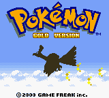 Pokemon Gold title screen for GameBoy Color